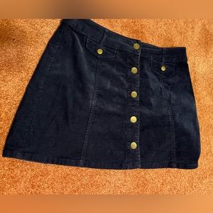 Navy denim skirt